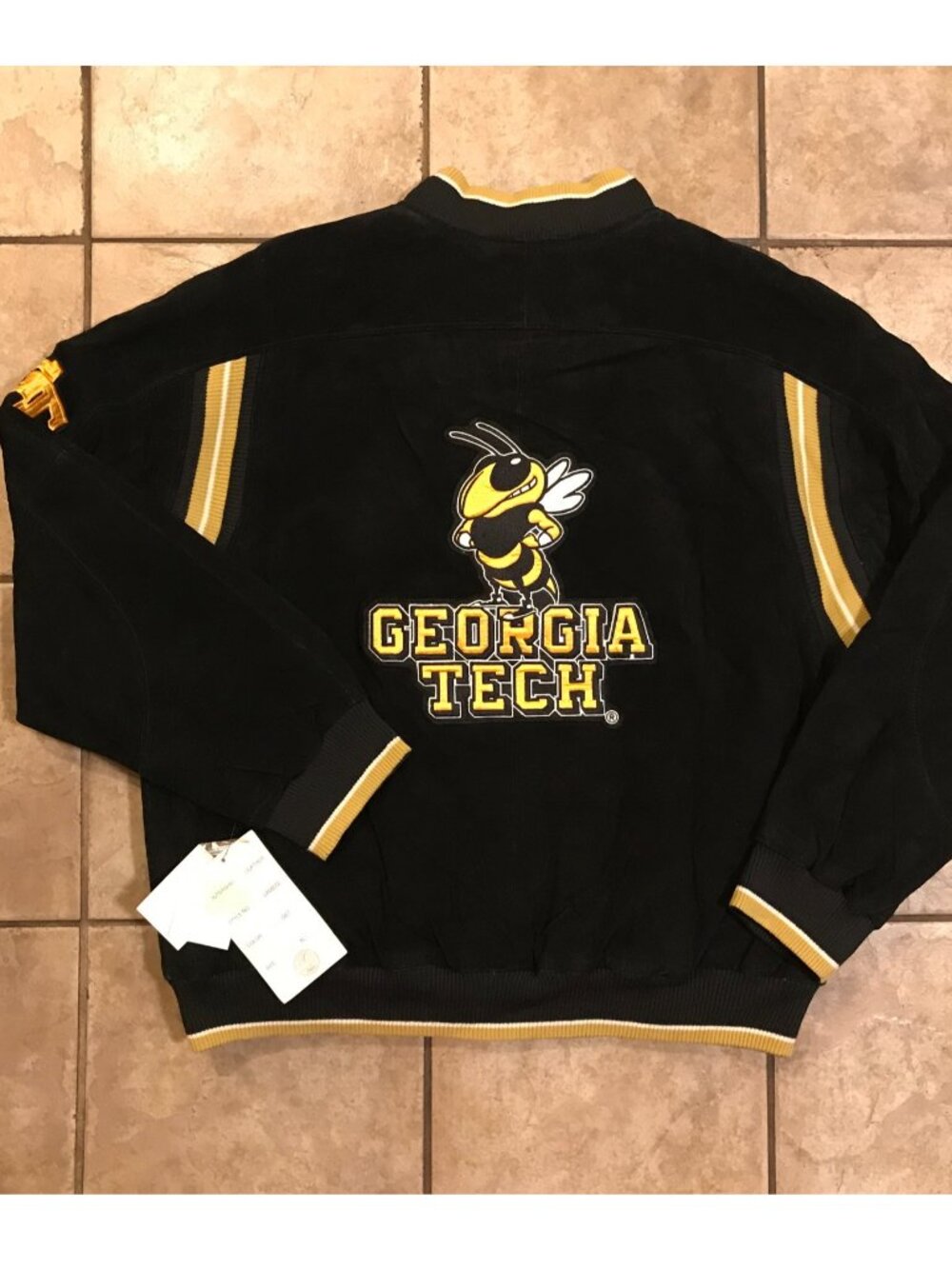 Men's G-III Global Identity Leather Georgia Tech Yellow Jackets Jacket-Size XL